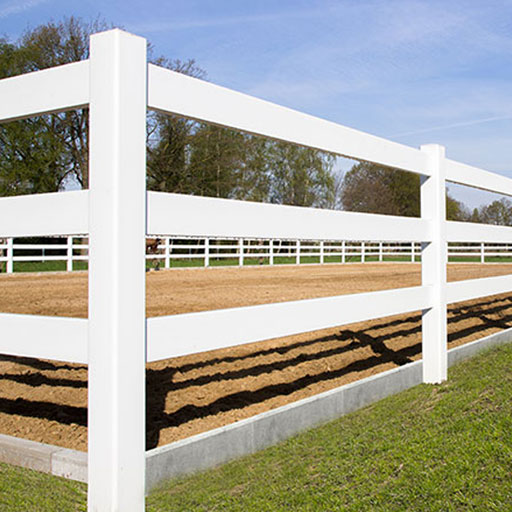 RanchSystems Pferdekoppelzaun Zaunelement Pferd Zaun weiss rechteckig gerade Stükerjürgen FS